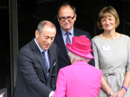 Queen and Duke of Edinburgh visit National Theatre