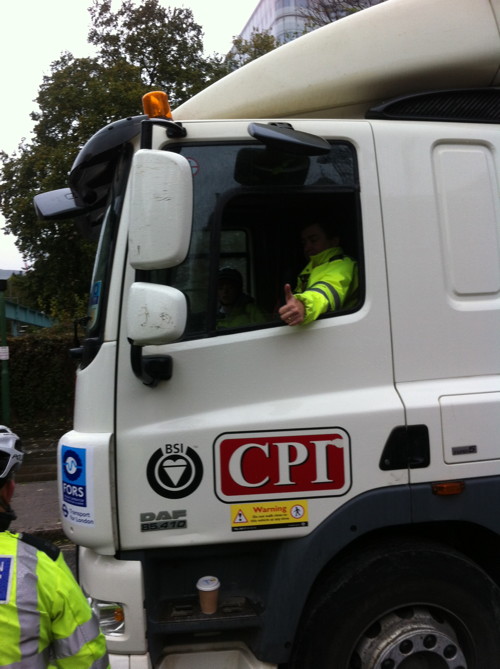 Dozens join ‘Lorries for Savvy Cyclists’ event