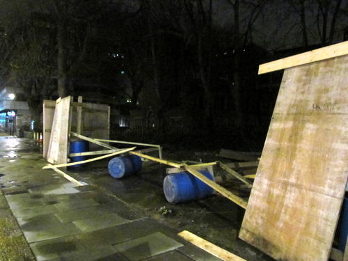 Southwark Street shut overnight after storm damage at RBS offices