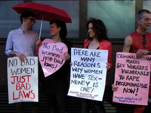 Sex workers join counter-protest against anti-porn conference in Blackfriars Road