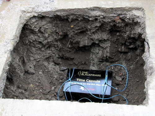 Time capsule buried at One Blackfriars skyscraper building site