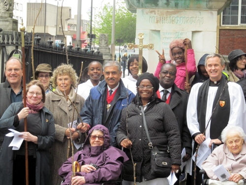Beating the bounds of Waterloo: MPs and councillors join St John’s congregation