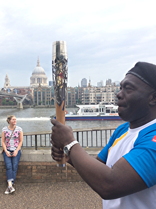 Queen’s Baton Relay comes to Bankside on Gloriana barge