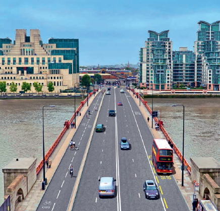 Segregated cycle track planned for Vauxhall Bridge 