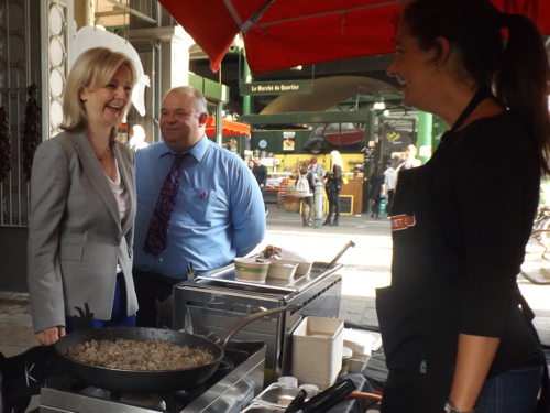 Environment secretary Liz Truss visits Borough Market