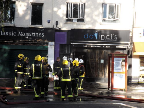 Fire at Da Vinci’s club in Baylis Road