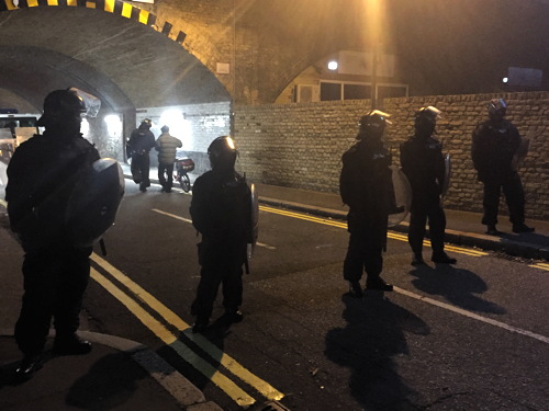 Riot in Lambeth as police block entry to Halloween rave