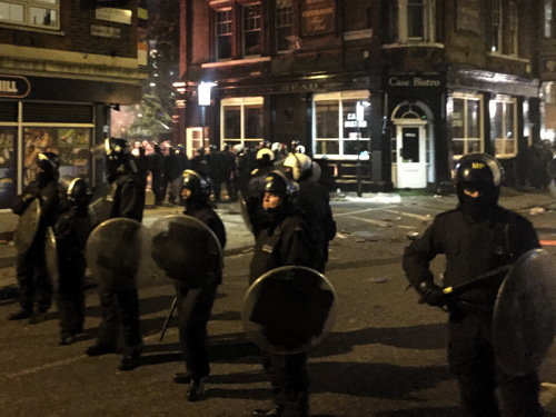 Riot in Lambeth as police block entry to Halloween rave