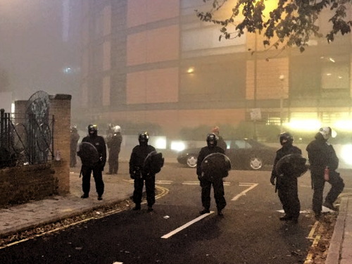 Riot in Lambeth as police block entry to Halloween rave