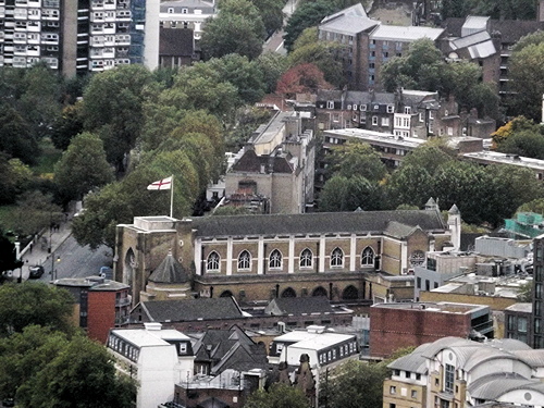 St George's Cathedral seen from the Shard