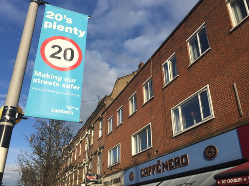 Lambeth joins Southwark in setting 20 mph speed limit