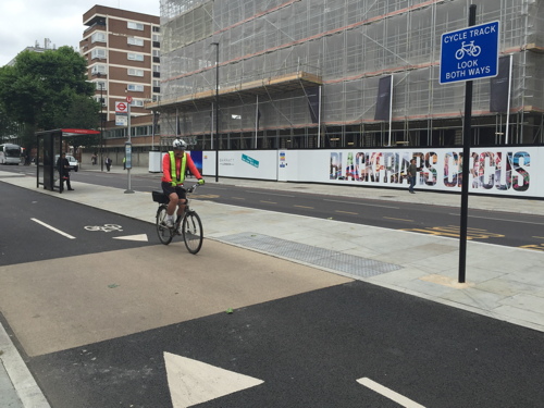 TfL to trial ‘mini zebra crossings’ on Blackfriars Road bike lane