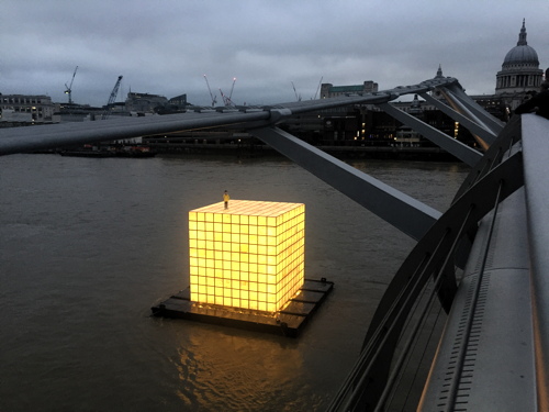 Floating Dreams: river art installation next to Millennium Bridge
