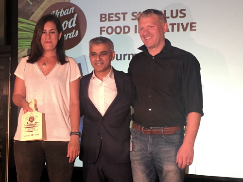 Sadiq Khan with the Gourmet Goat team