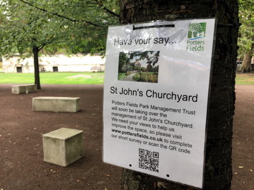 St John’s Churchyard and Potters Fields Park: have your say
