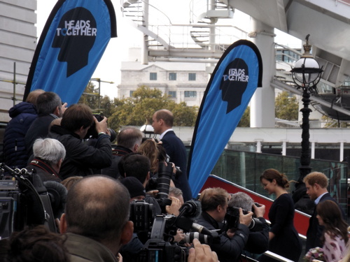 William, Kate and Harry at London Eye for World Mental Health Day