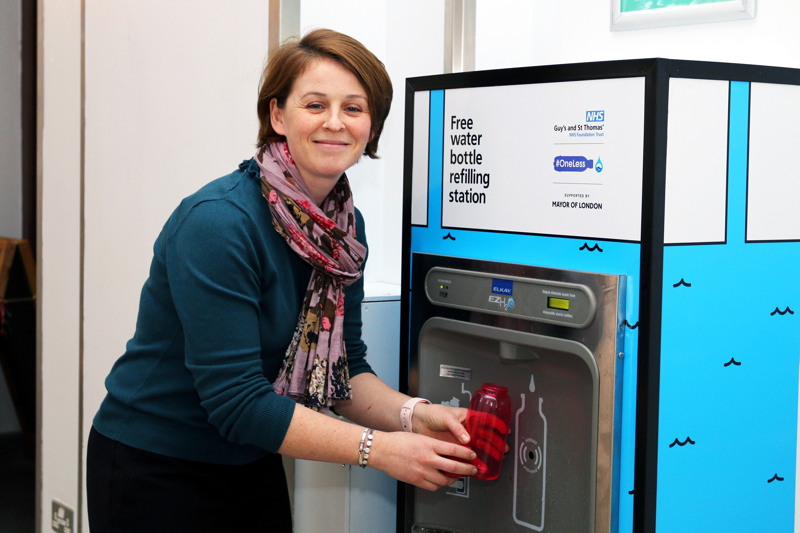 Water bottle refill stations now available at Guy’s & St Thomas'