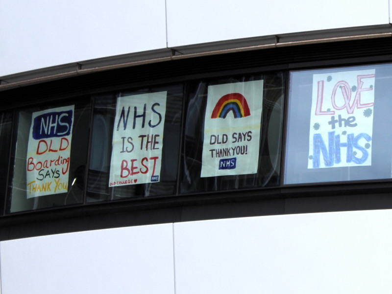 College offers to display posters to boost NHS morale