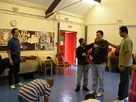 Chris Banfield (left) overseeing a recent workshop