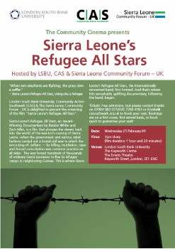 Sierra Leone's Refugee All Stars at Keyworth Centre