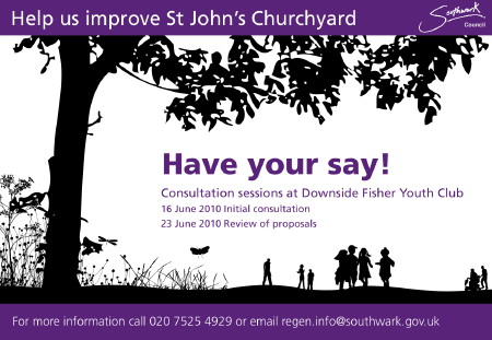 St John's Churchyard Initial Consultation at Downside Fisher Youth Club