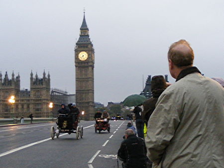 London to Brighton Veteran Car Run at Westminster Bridge