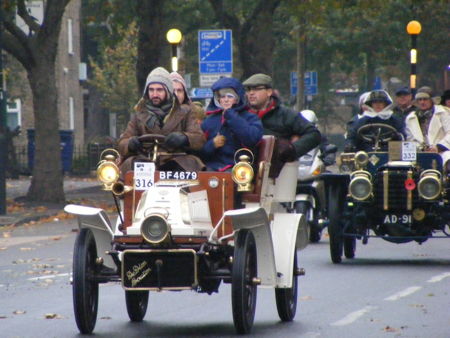 London to Brighton Veteran Car Run at Westminster Bridge