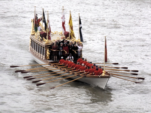 Queen's Birthday Procession at River Thames